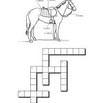 Horse And Tack Cross Word Puzzle | Tr Lesson Plans | Horses, Horse   Printable Crossword Puzzles Horses