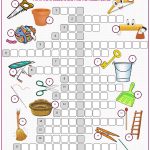 Household Items Crossword Puzzle | Esl   Vocabulary   House   Printable Esl Puzzles