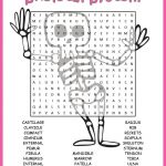 Human Skeletal System Word Search Worksheet | Tpt Science Lessons   Skeletal System Crossword Puzzle Printables