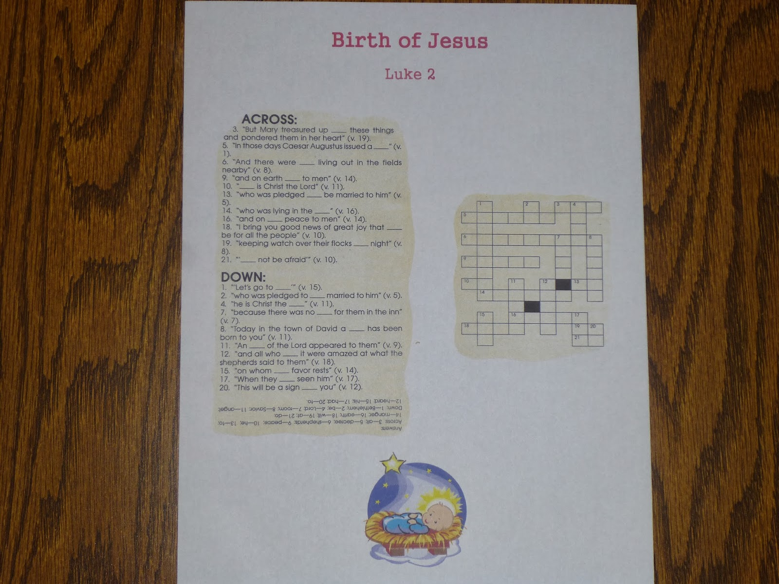 Ideas Unlimited: Birth Of Jesus Puzzle - Luke 2 (Niv) - Printable Jesus Puzzle