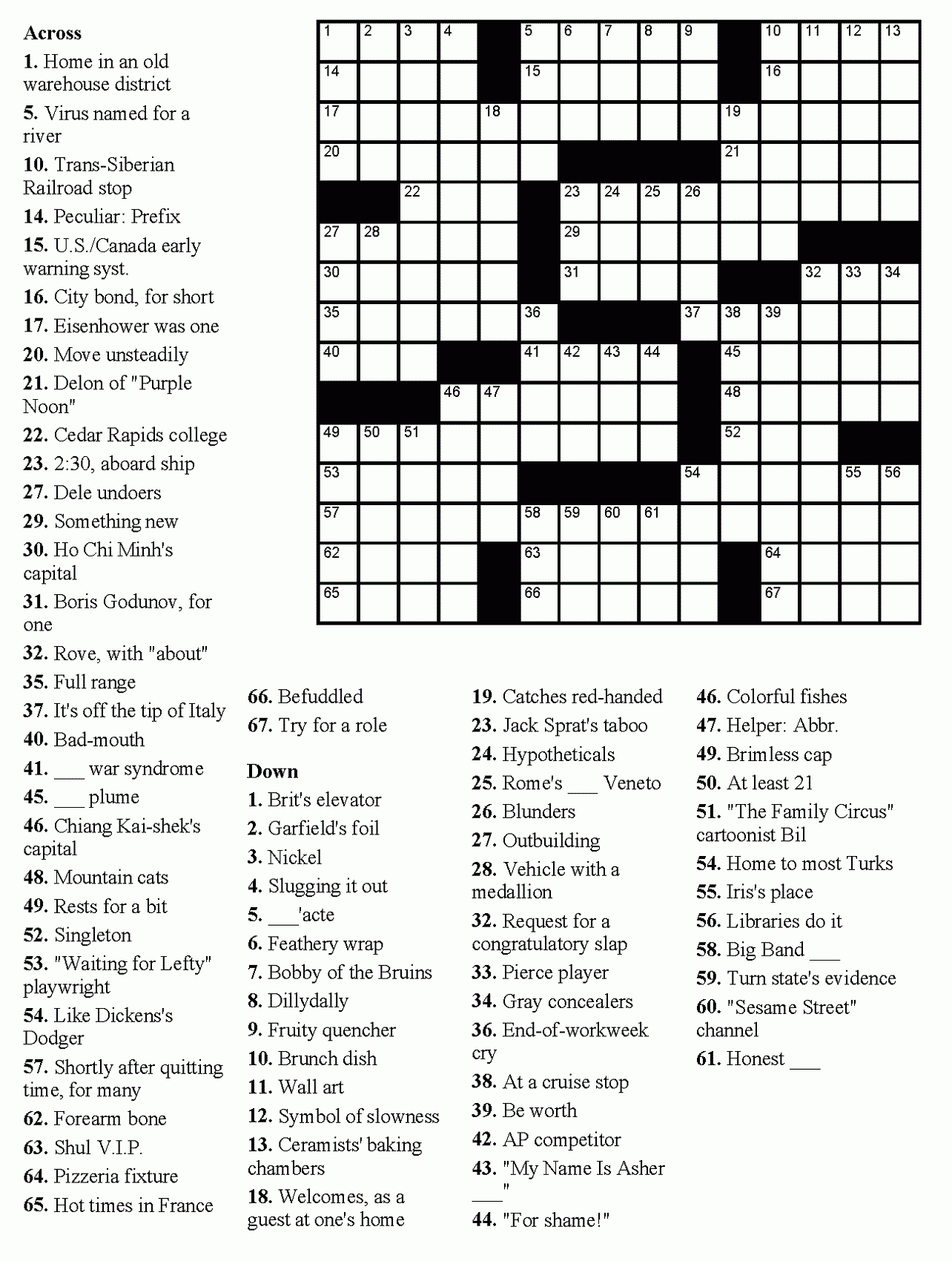 Images: Free Dell Easy Crossword Puzzles, - Best Games Resource - Dell Printable Crossword Puzzles