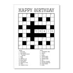 Images :kids Card Game Crossword , 4 Best Images Of Printable   Printable Birthday Crossword Puzzles