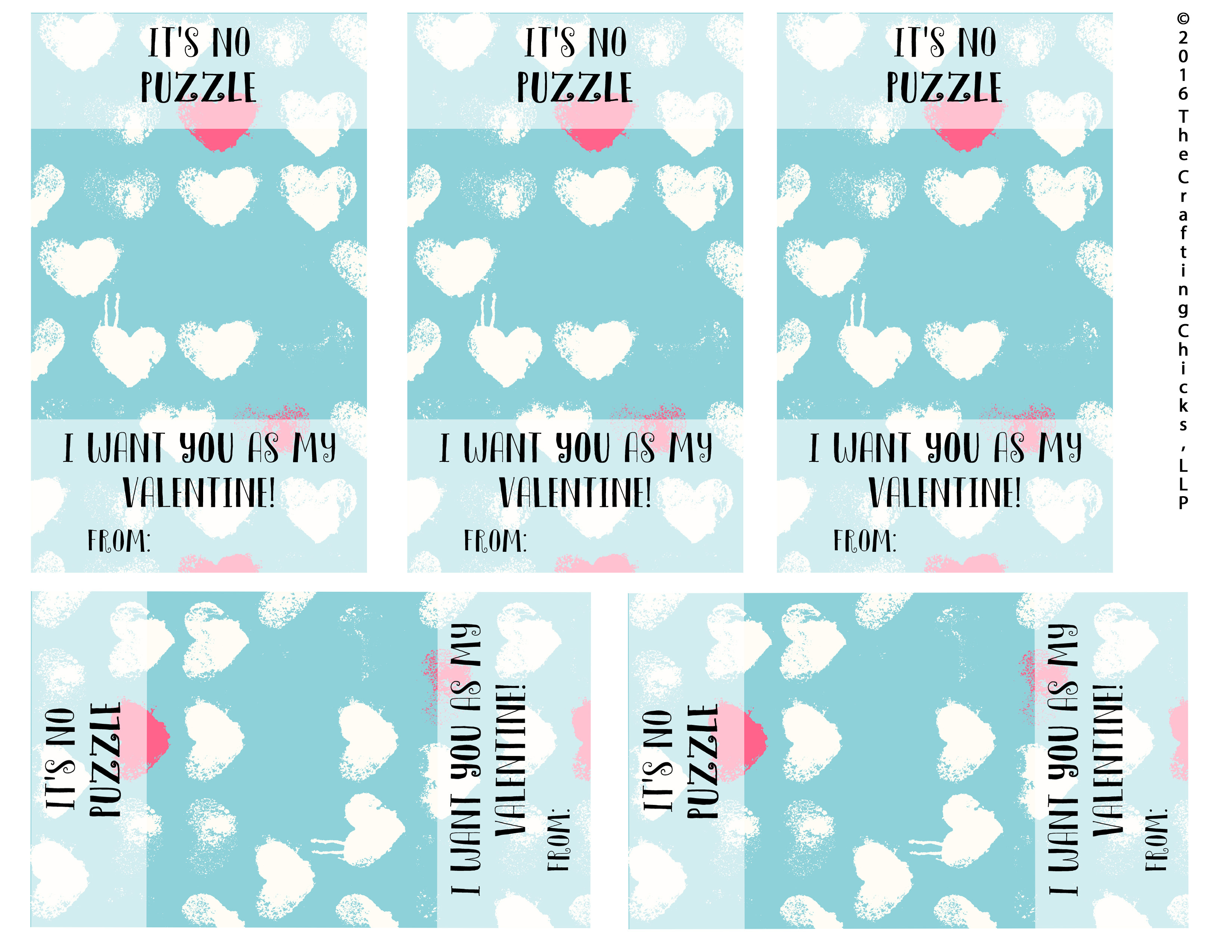 It&amp;#039;s No Puzzle Valentines Printables - The Crafting Chicks - Printable Valentine Puzzles