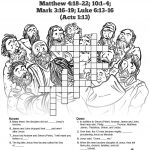Jesus Chooses His 12 Disciples Sunday School Crossword Puzzles: The   Printable Jesus Puzzle