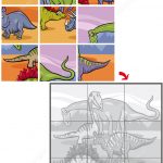Jigsaw Puzzle With Dinosaurs | Free Printable Puzzle Games   Printable Dinosaur Puzzle