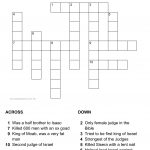 Judges Crossword Puzzle   Printable Biblical Puzzles