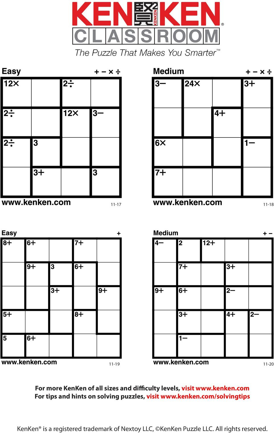 Kenken Puzzles Printable (98+ Images In Collection) Page 1 - Printable Kenken Puzzles 9X9