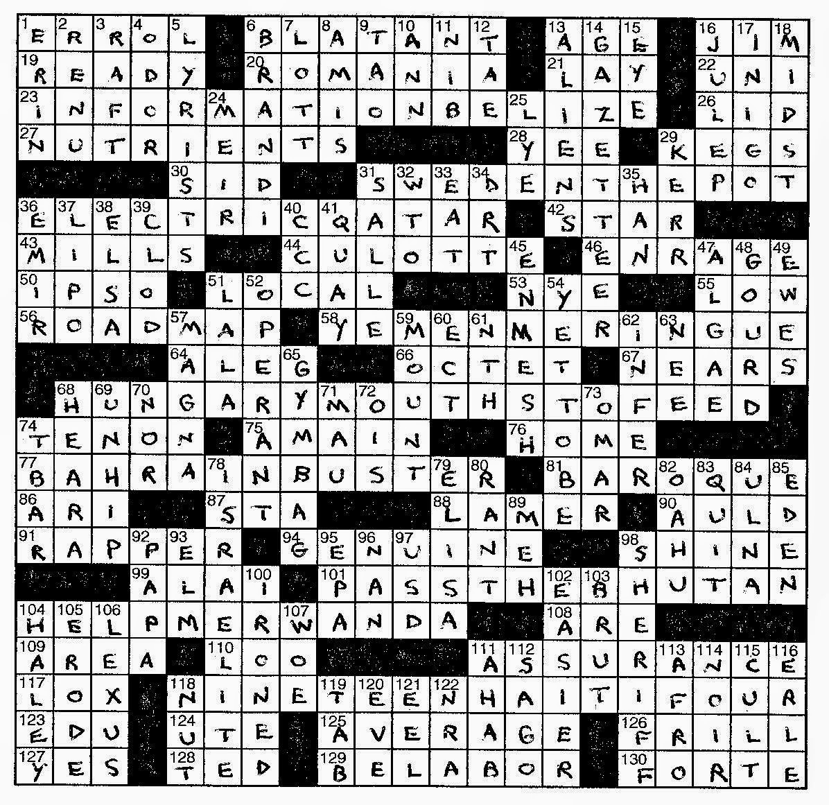 Lem&amp;#039;s Levity: Port Cities - Printable Crossword Puzzles By Frank Longo