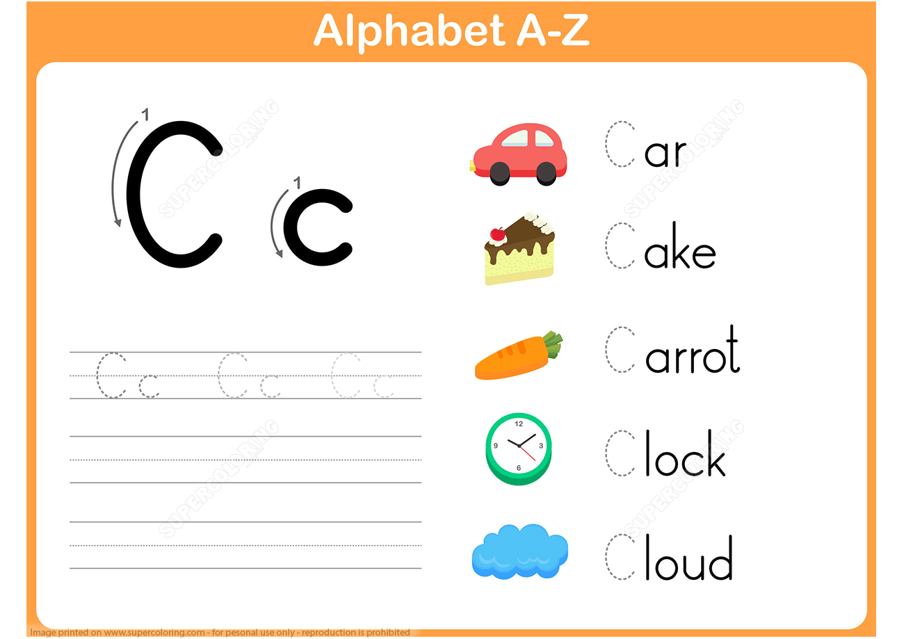 Letter C Tracing Worksheet | Free Printable Puzzle Games - Letter C Puzzle Printable