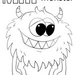 Letter M Is For Monster Coloring Page | Free Printable Coloring Pages   Printable Monster Puzzle