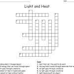 Light And Heat Crossword   Wordmint   Printable 2 Speed Crossword