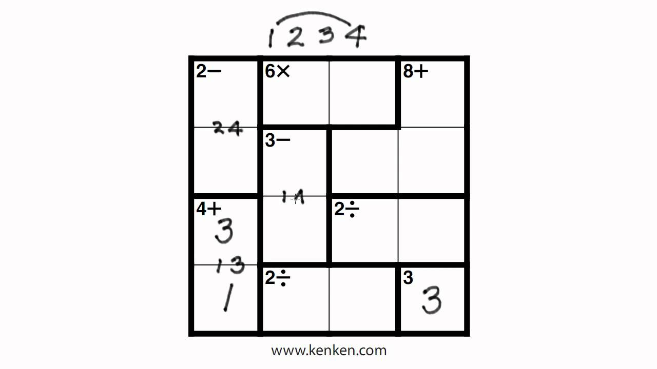 List Of Synonyms And Antonyms Of The Word: 4X4 Kenken - Printable Kenken Puzzles 4X4