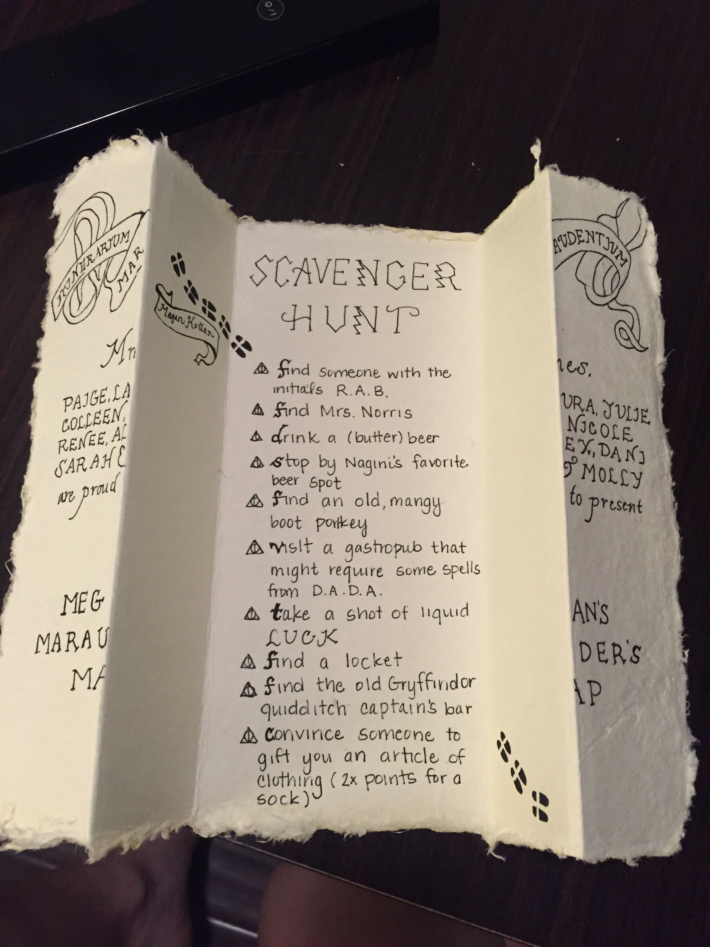 Marauder's Map Scavenger Hunt! Harry Potter Themed Clues For A - Printable Difficult Replica Crossword Clue