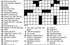 Printable Crossword Puzzles With Solutions