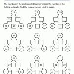 Math Puzzle Worksheets 3Rd Grade   Printable Number Puzzle
