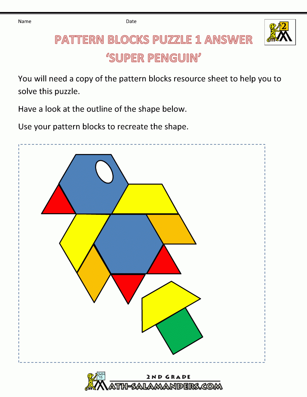 Math Puzzles For Kids - Shape Puzzles - Printable Puzzles For Kindergarten