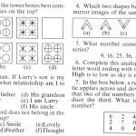 Mensa Test #4   Printable Mensa Puzzles