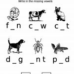 Missing Vowels Worksheet | Free Printable Puzzle Games   Printable Missing Vowels Puzzles