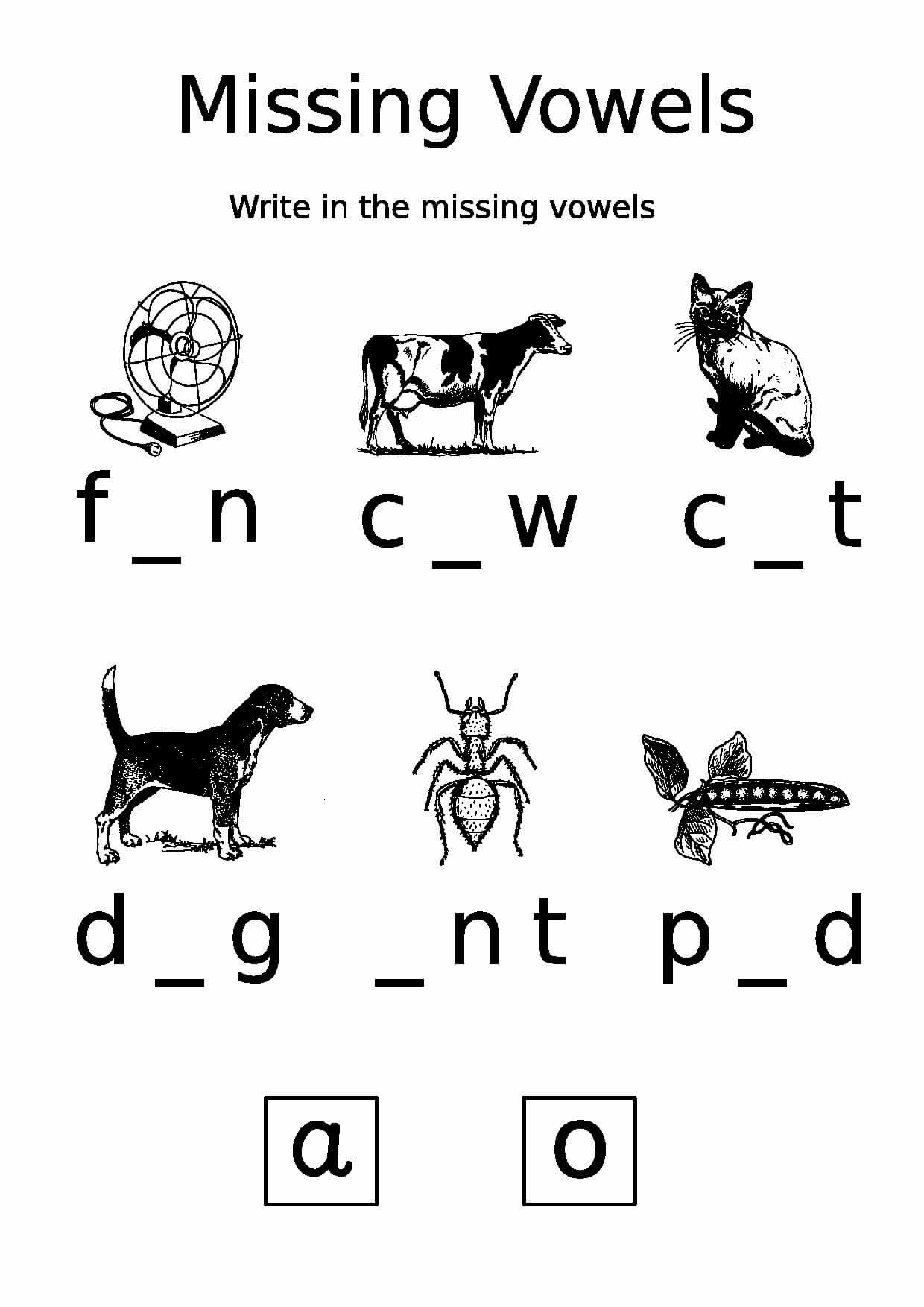 Printable Missing Vowels Puzzles Printable Crossword Puzzles