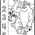 Monster Inc. Number Puzzles | My Tpt Store | Free Printable Numbers   Printable Monster Puzzle