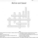 Motion And Speed Crossword   Wordmint   Printable 2 Speed Crossword