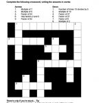 Multiples And Factors Crossword   Printable Math Crossword Puzzles For Middle School