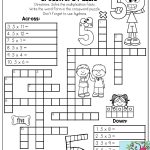 Multiplication Facts Crossword Puzzle  Third Grade Students Love   Printable Crossword Puzzles 3Rd Grade