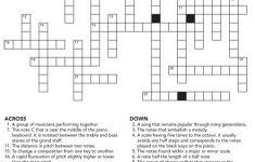 Music Crossword Puzzle Activity – Printable Crossword Puzzle Grade 3