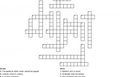 Music Crossword Puzzles Printable