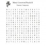 Music Word Search Ii : Famous Composers – Learn To Play   Printable Music Crossword Puzzles