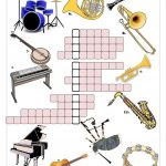 Musical Instruments Crossword Worksheet   Free Esl Printable   Printable Crosswords Music
