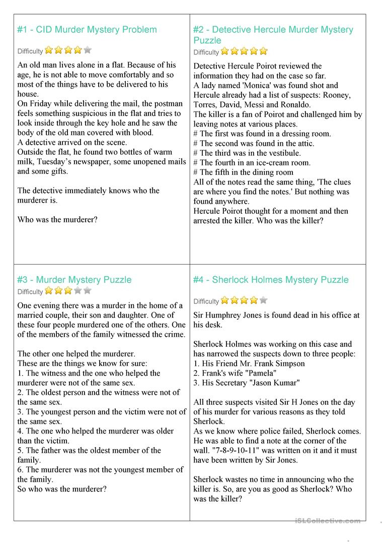 Mystery Pictures Worksheet