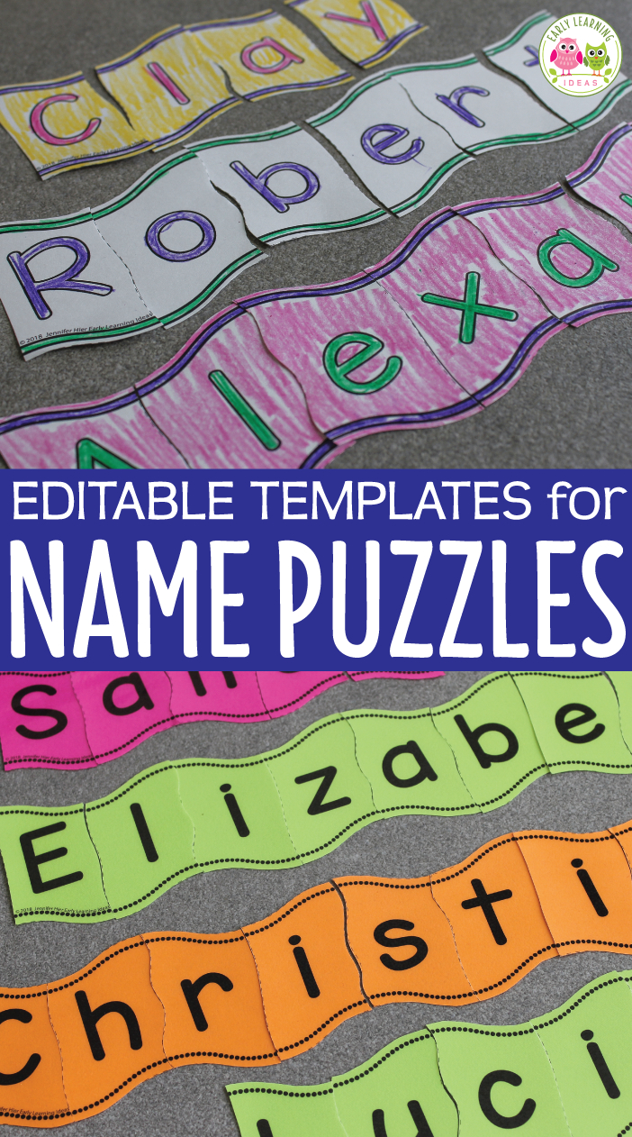 Name Activities | Editable Wavy Name Puzzles For Preschool &amp;amp; Pre-K - Printable Name Puzzles For Preschoolers