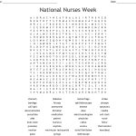 National Nurses Week Word Search   Wordmint   Nursing Crossword Puzzles Printable