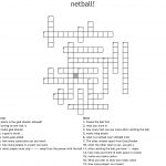 Netball! Crossword   Wordmint   Printable Crosswords Rugby