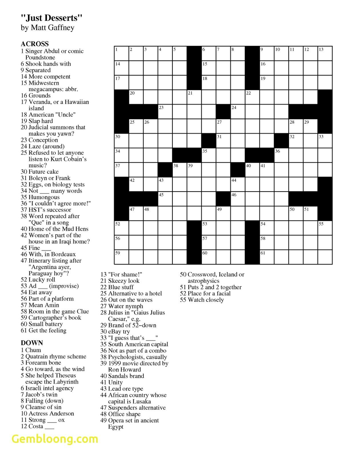 New Printable Usa Today Crossword Puzzles | Best Printable For Usa - Usa Today Crossword Printable Version