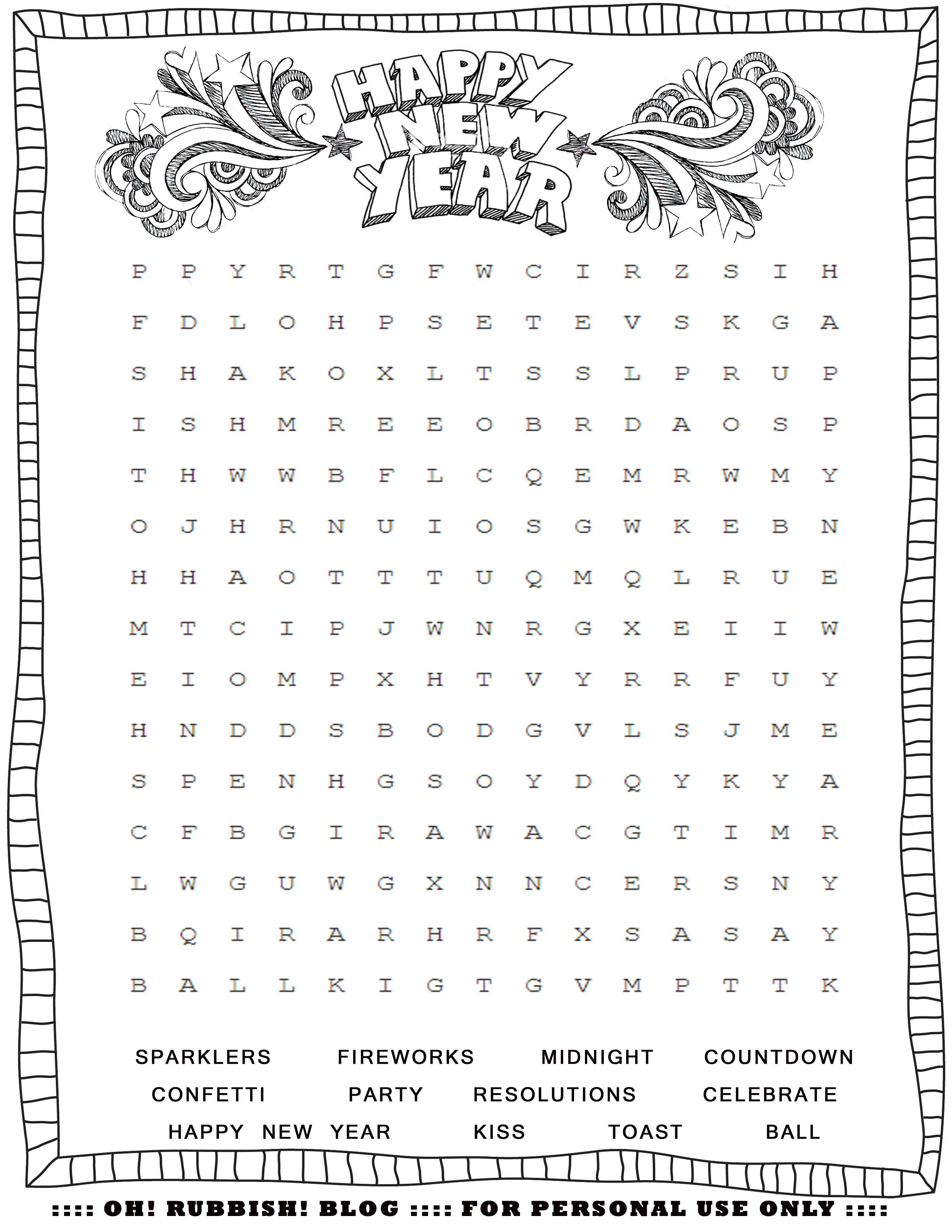 New Year Crossword Puzzle Printable – Festival Collections - Printable New Year&amp;amp;#039;s Crossword Puzzle