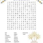 New Year's Word Search Free Printable   New Year's Printable Puzzles