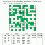 Number Fill In Puzzles Crosswords Crossword Puzzle   Printable Fill In Puzzle