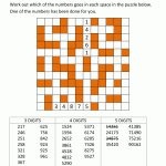 Number Fill In Puzzles   Printable Fill In Puzzle