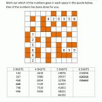 Number Fill In Puzzles   Printable Number Fill In Puzzles