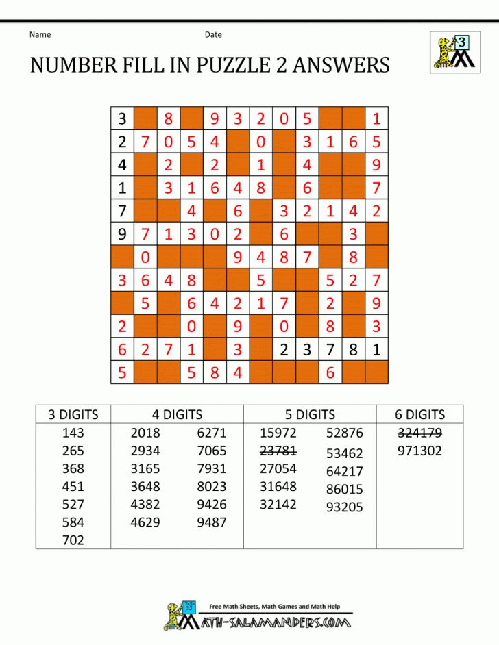 number fill in puzzles printable puzzlescom answers printable