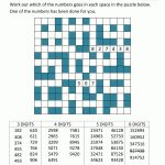 Number Fill In Puzzles   Printable Puzzles Fill In