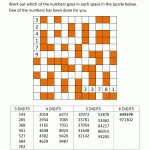 Number Fill In Puzzles   Printable Puzzles Fill In