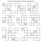 Number Square Puzzles   Printable Number Puzzles Middle School