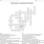 Nutrition Crossword Puzzle Crossword   Wordmint   Nutrition Printable Puzzle