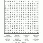 Oh Canada! Printable Word Search Puzzle   Printable Puzzle Of Canada