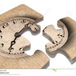 Old Fashioned Clock Print On Puzzle Pieces Stock Illustration   Print On Puzzle