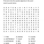 Opposite Adjectives Word Search Puzzle   All Esl   Printable Crossword Word Search Puzzles