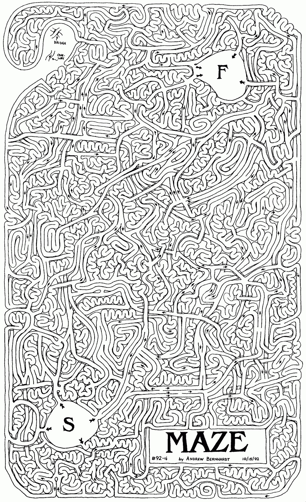 Pandemonium Maze | Late Night At The Library | Maze Worksheet - Printable Paper Puzzles